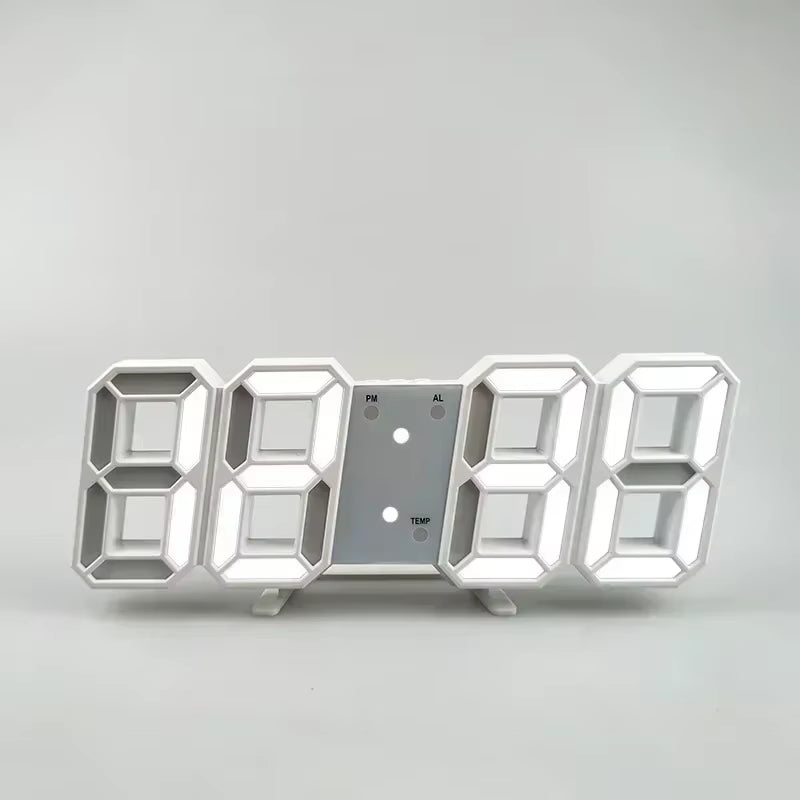 Digital Desktop Clock Wall-Mounted Decorative Electronic Desk Clock with Adjustable Luminous Mode Digital Alarm Clocks Table Led