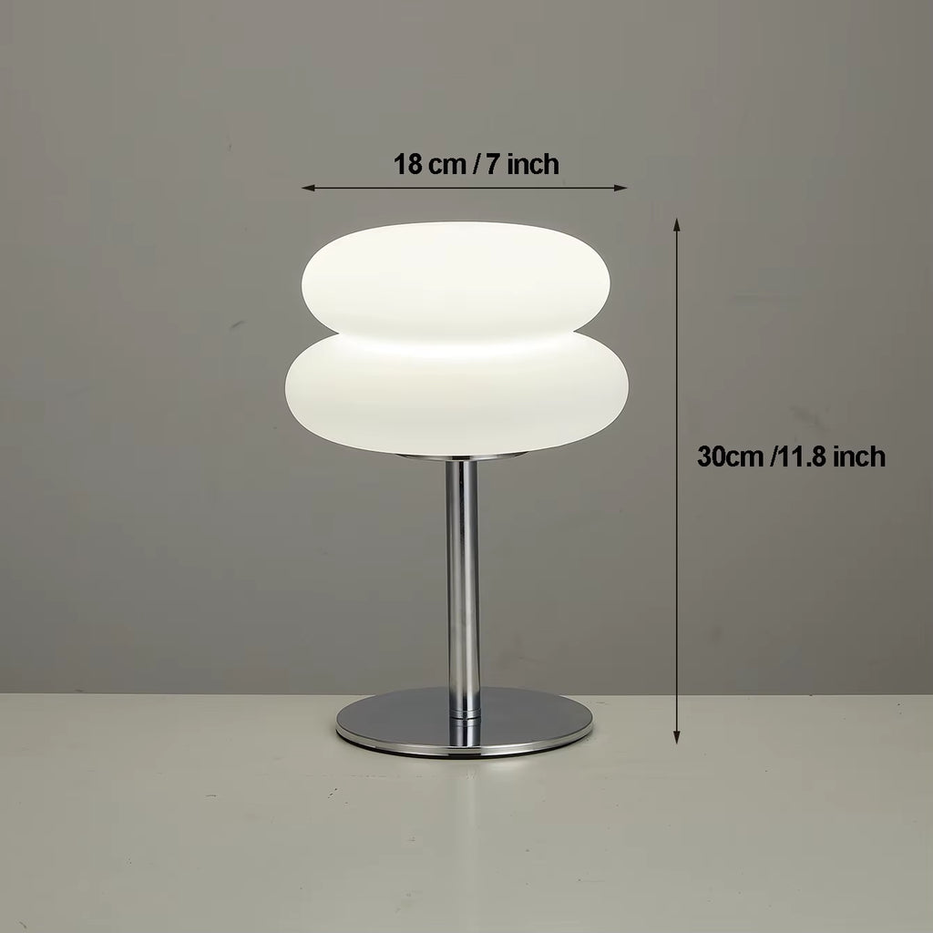 Bauhaus Table Lamp Plastic Lampshade Bedroom Bedside Living Room Nordic Mushroom Lamp 9-Level Brightness Dimming Ambient Light