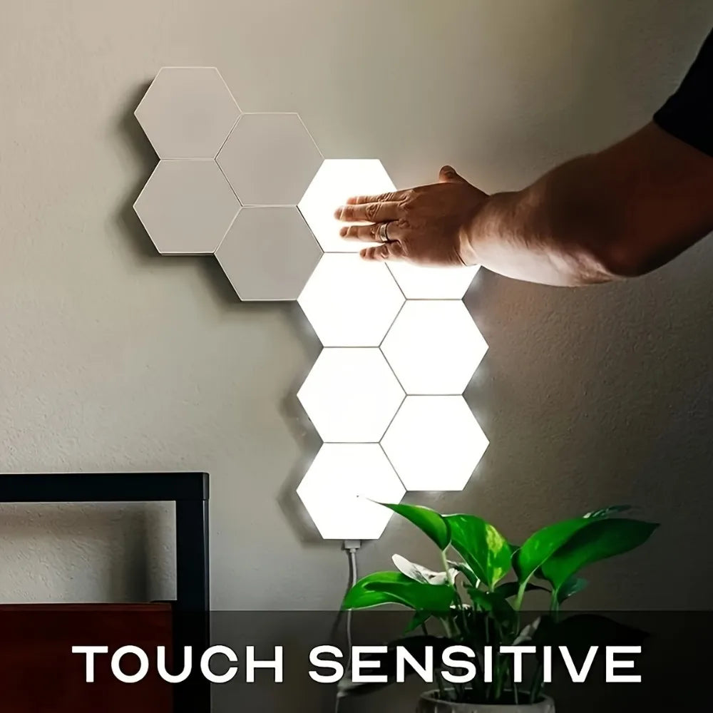 1Pc Touch Sensitive Night RGB Lighting, Geometric Module DIY Assembly Night Light,For Living Room, Bedrooms, DIY Lovers