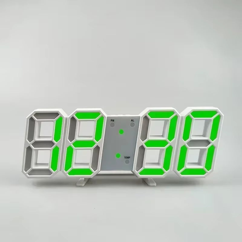 Digital Desktop Clock Wall-Mounted Decorative Electronic Desk Clock with Adjustable Luminous Mode Digital Alarm Clocks Table Led