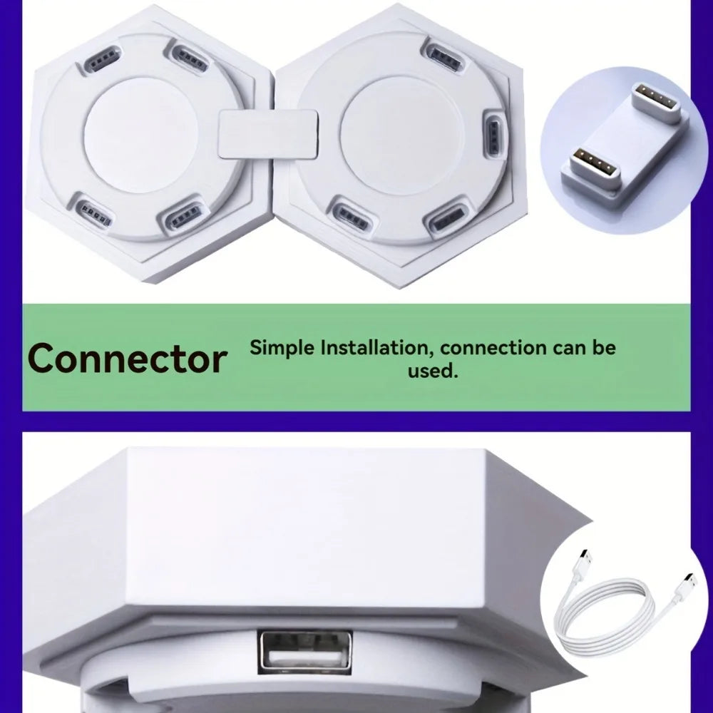 1Pc Touch Sensitive Night RGB Lighting, Geometric Module DIY Assembly Night Light,For Living Room, Bedrooms, DIY Lovers