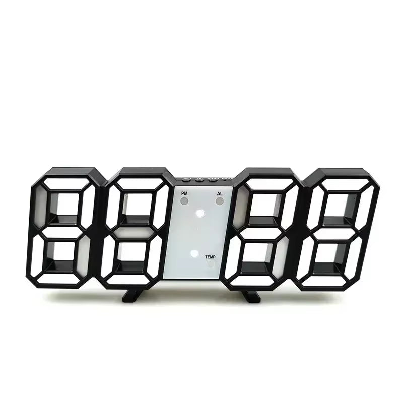 Digital Desktop Clock Wall-Mounted Decorative Electronic Desk Clock with Adjustable Luminous Mode Digital Alarm Clocks Table Led