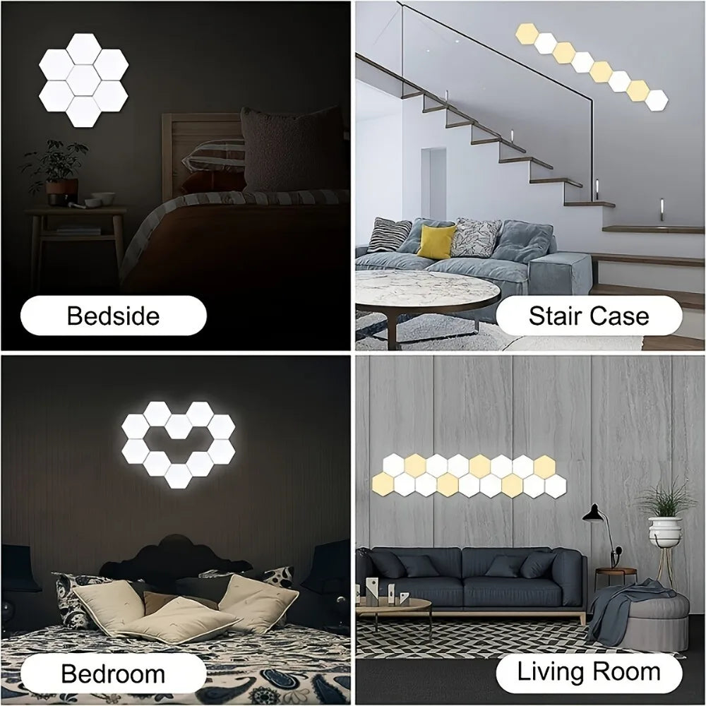 1Pc Touch Sensitive Night RGB Lighting, Geometric Module DIY Assembly Night Light,For Living Room, Bedrooms, DIY Lovers