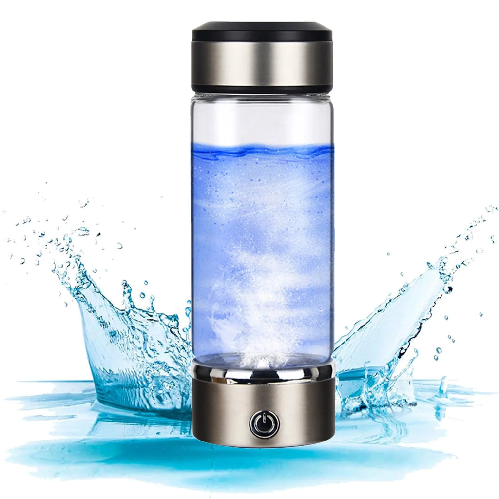 Portable Hydrogen Water Generator and Purifier - USB Rechargeable Ionizer Bottle (360ml)