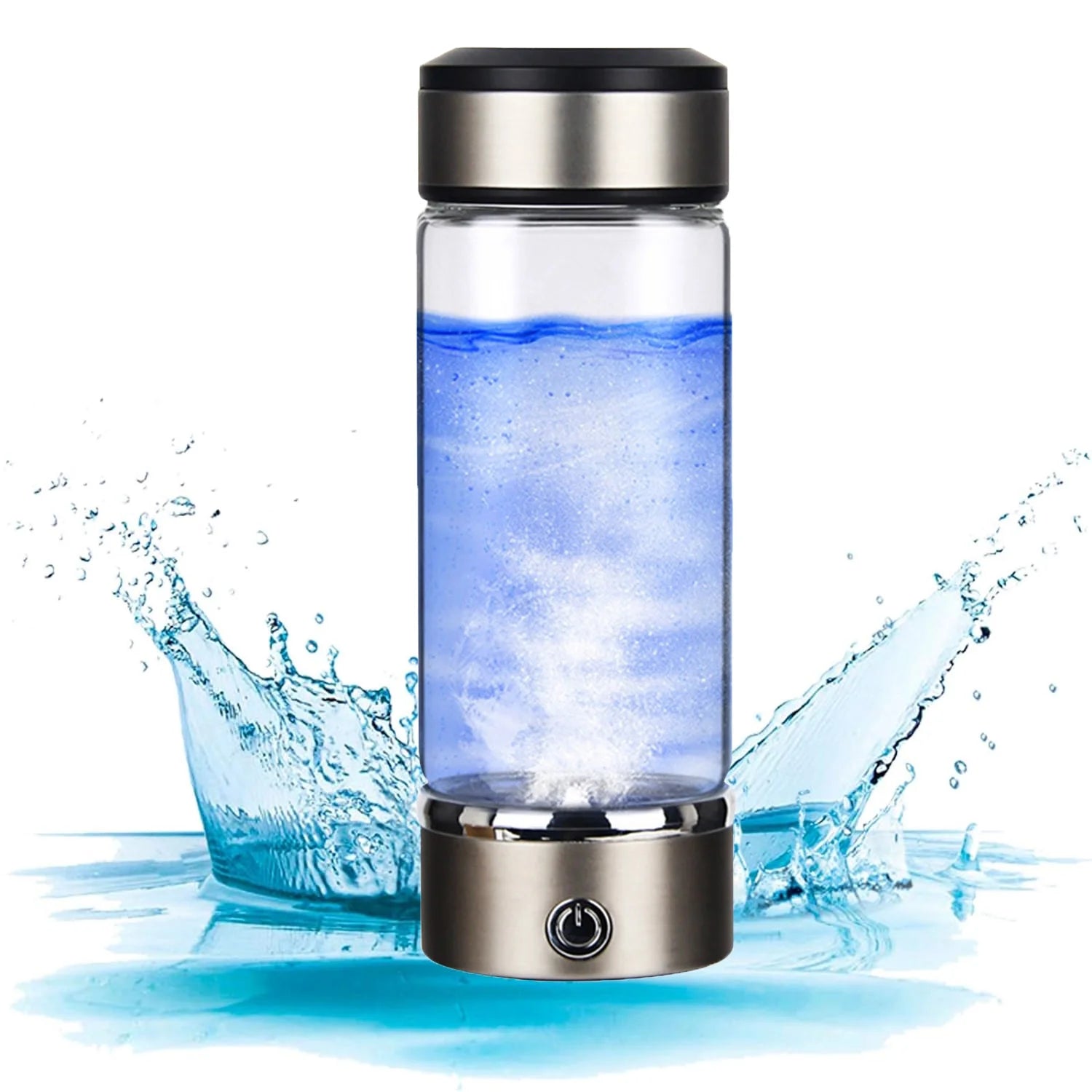 Portable Hydrogen Water Generator and Purifier - USB Rechargeable Ionizer Bottle (360ml)